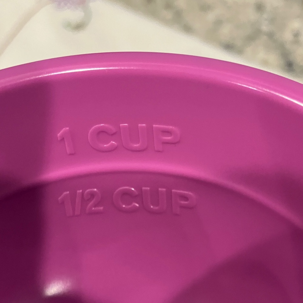 Set of Purple Nesting Melamine Measuring Cups - Picture 3 of 6
